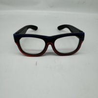 Gafas LED con Luces para Fiestas, Halloween y Pascua, Diseño Novedoso de Plástico, EL de Doble Color, Recargables por USB, Multicolor y Multiestilo