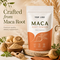 Suplemento de Polvo de Raíz de Maca Negra Orgánica Certificada de Alta Calidad para el Control de la Energía y el Apoyo Inmunológico, 227 g, 2.5 g por Porción