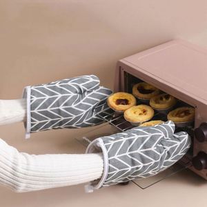 Gants isolants thermiques de style nordique, anti-brûlure, pour four à micro-ondes, résistants aux hautes températures, pour la cuisine et la pâtisserie - Product Image 2