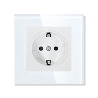 SIXWGH Enchufe de pared de vidrio clásico Puertos USB duales Configuraciones completas Enchufe DE LA UE para uso doméstico industrial Retardante de llama ABS + PC