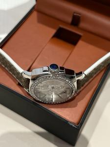 Montre élégante pour femme en cristal, style classique en toile et cuir, montre à quartz - Product Image 6