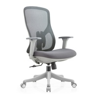 Chaise de bureau ergonomique à dossier haut, accoudoirs réglables, pivotante, design moderne, matériau en nylon