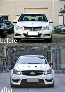 ชุดกันชนหน้าและหลังสำหรับ Mercedes Benz <span class=keywords><strong>C</strong></span> คลาส W204 2011-2014อัพเกรดเป็น C63 2011-2014 - Product Image 5