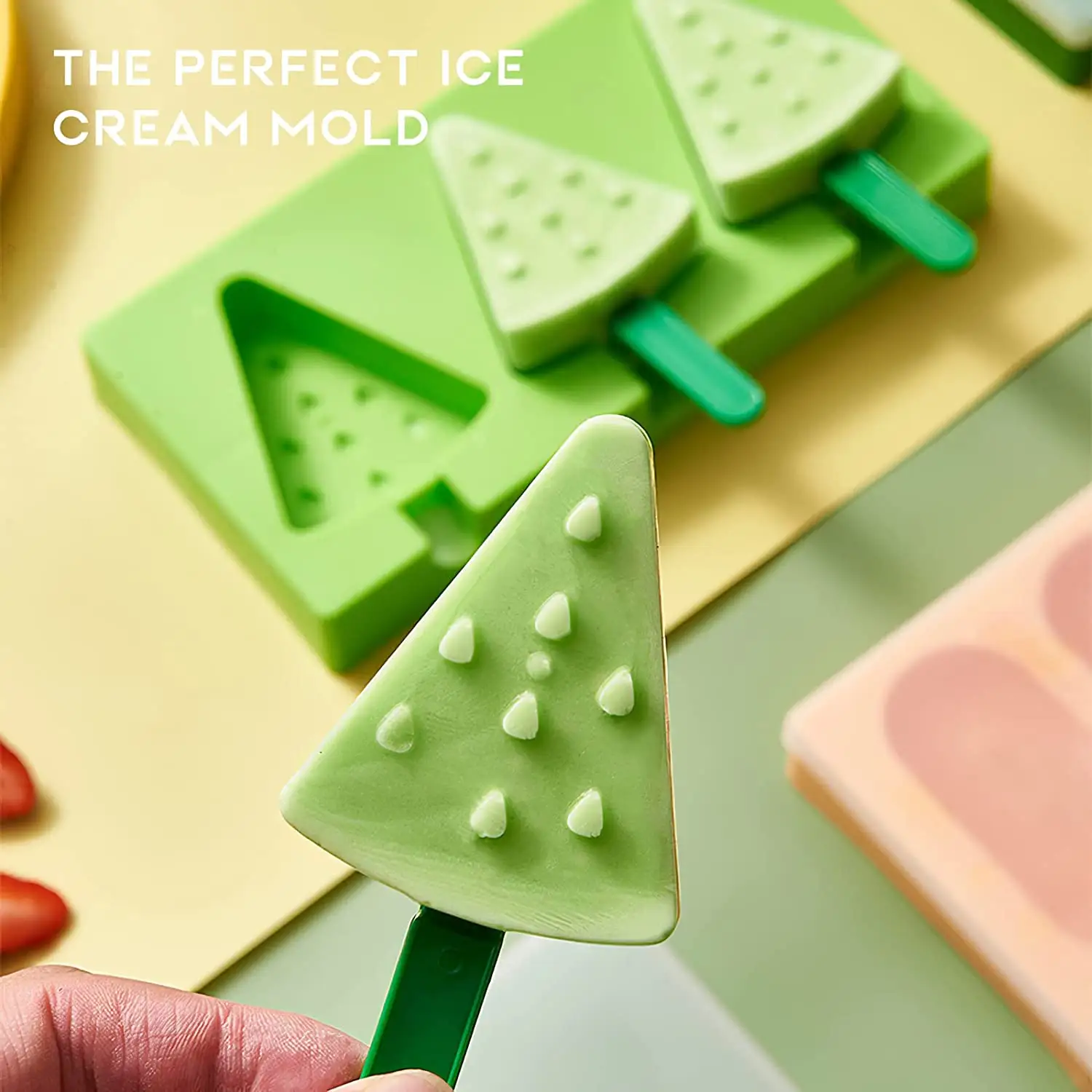 แม่พิมพ์ไอศกรีมไอติมแบบโฮมเมด,พิมพ์ทำไอติมไอศกรีมแท่งทำไอศกรีมปราศจากสาร BPA สำหรับเด็กสินค้าใหม่