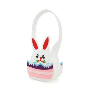 Cute felt easter bunny basket for kids festival theme gift rabbit bag basket