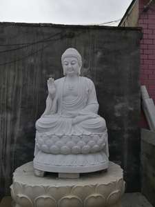Templo de jardín chino religioso decorativo tallado a mano mármol blanco Natural sentado <span class=keywords><strong>Kwan</strong></span> Yin Buda - Product Image 4