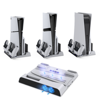 Base de support de chargeur de ventilateur multifonctionnel universel pour contrôleur de jeu PS5/slim/Pro station de charge support de stockage de disque dur mobile