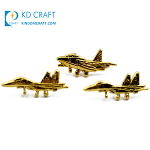 Hot bán không có đặt hàng tối thiểu Kim Loại Tùy chỉnh 3D máy bay huy hiệu vàng bạc mạ men máy bay ve áo Pin - Product Image 4
