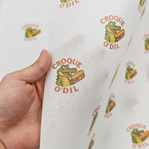 Wholesale 40g Burger Deli Meat Wrapping Customized Printed Logo Food Grade <b>Greaseproof</b> Packaging <b>Paper</b> Virgin Wax Coated <b>Paper</b> - Product Image 2