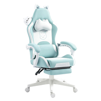 Colombie populaire rose confort coussin chaise de bureau Pc mignon chaise de bureau de jeu Kawaii chaise de jeu d'ordinateur pour les filles avec repose-pieds