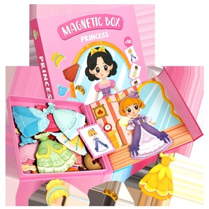 Autocollants magnétiques transfrontaliers pour habillage de personnages, jouet DIY à visages interchangeables pour enfants de 3 à 6 ans, boîte de puzzle magnétique éducative précoce - Product Image 5