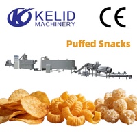 Machine de fabrication de bâtonnets de maïs soufflé à double vis automatique Kelid, ligne de production de snacks soufflés