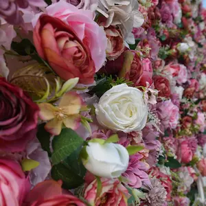 Sự Kiện Đám Cưới Hoa Nhân Tạo Rose Flower Tường Cho Vườn Backdrop Cho Đám Cưới Trang Trí Bên Nhà