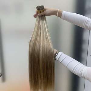 Capelli Umani Europei di Visone, Colore Piano, Doppia Trama, Estensioni I-Tip, Megahair, Capelli Naturali con Colori Diversi - Product Image 6