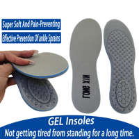 Semelles intérieures en gel confortables pour chaussures, pour pieds plats, soulagement de la fasciite plantaire, semelles de sport et de course
