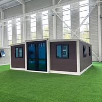 Maison conteneur extensible de luxe légère et préfabriquée pour l'extérieur, avec salle de bain complète, portable, pliable, à pousser et à tirer, 3 chambres