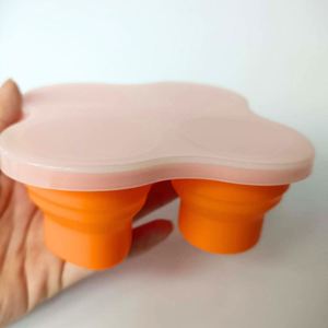 Boîte de rangement pliable en silicone au design classique avec couvercle, empilable et pliable pour l'organisation de la maison, de la cuisine et du placard - Product Image 3