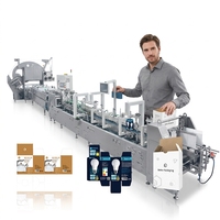 Plietteuse-colleuse automatique de cartons JY650 à pulvérisation haute vitesse, pliage de précision, collage fiable, impression avancée pour sacs plastiques et produits alimentaires