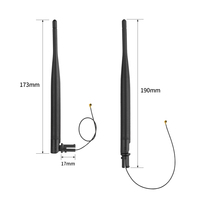 Antena RF Plegable Vertical Omnidireccional de 12dBi, 2.4G, ABS, con Base Negra, YS-R15, para Router WiFi
