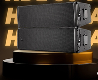 Système de sonorisation Line Array actif double 3 voies, 2 unités, avec 1 caisson de basses double 18 pouces, amplificateur DSP, pour banquets et églises