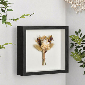 <span class=keywords><strong>Cornice</strong></span> <span class=keywords><strong>Nera</strong></span> Moderna 8x8 7x7 con Design Floreale, Espositore 3D per Foto e Lavori Artigianali, Profondità 3 e 5 cm - Product Image 3