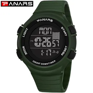 PANARS 8102 Jam Tangan Olahraga Luar Ruangan Jam Tangan Digital Pria Modis Lampu Led Stopwatch Jam Tangan Pria Reloj Hombre