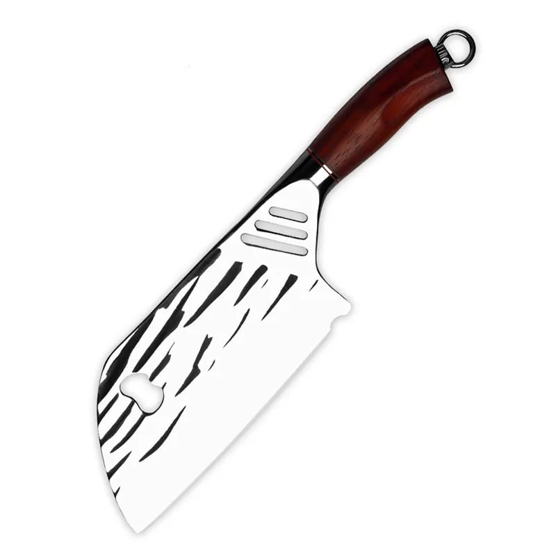 Patrón de martillo de acero inoxidable de alto carbono, cuchillos para picar de carnicero, cuchillo de Chef de cocina multifuncional serbio