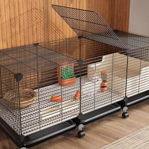 Cage d'élevage de lapins cochons hollandais extra large motif solide toilette automatique en plastique pour le nettoyage des excréments à usage domestique - Product Image 5