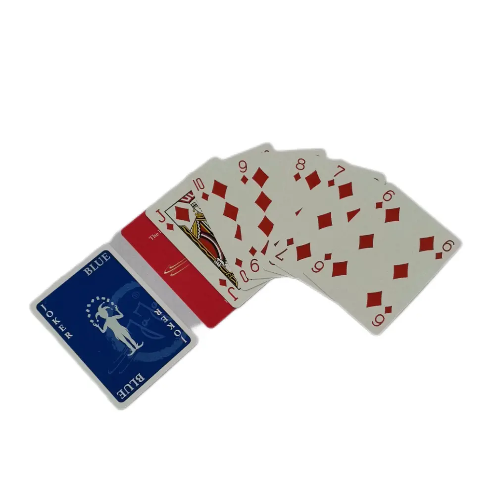 Cartas de juego populares de alta calidad, cartas de póker personalizadas, papel de reciclaje, PVC, gran oferta