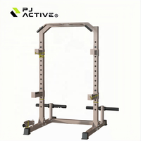 PINJIAN Banc de musculation en acier inoxydable avec support pour squats, barre de traction et support pour triceps, pour entraînement de force des bras