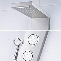 Panneau de douche à tête ronde avec jets corporels pour système de pluie pour salle de bains en cascade