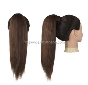 Coda di cavallo dritta estensione naturale lunghe code di cavallo avvolgono la <span class=keywords><strong>Clip</strong></span> in coda di cavallo pezzo capelli sintetici - Product Image 3
