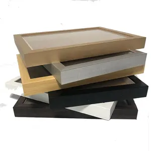 High quality custom 10X10 picture photo frame 3D Wood Shadow Box Frames Wholesale