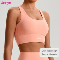 Janya, Soutien-Gorge de Sport Très Élastique Respirant et Tendance pour Femme, Soutien-Gorge de Fitness et Yoga à Bretelles avec Coussinets Amovibles pour la Course