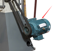 Machine industrielle de polissage de bande abrasive de deux stations pour la poignée de porte de pièces de robinet en métal