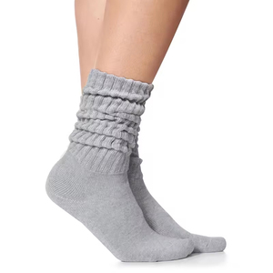 Chaussettes amples personnalisées avec étiquette tissée – Chaussettes côtelées rétro décontractées en coton pour femme, idéales pour le quotidien - Product Image 5