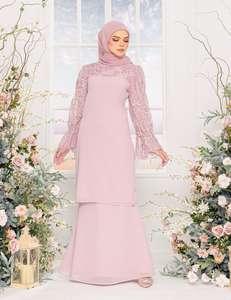 Комфортное Дешевое малайзийское платье Муслима с длинным рукавом в стиле русалки элегантное женское платье абайя Кайн Baju Kurung <span class=keywords><strong>Batik</strong></span> кафтан - Product Image 3