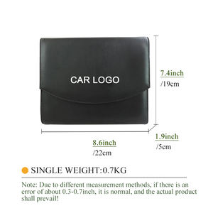 Porte-documents de voiture Manuel du propriétaire Étui de <span class=keywords><strong>rangement</strong></span> de documents pour l'immatriculation Dossier de véhicule en textile - Product Image 2