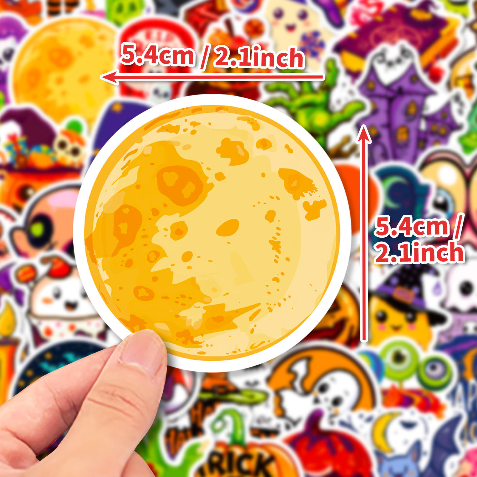 50 Feuilles Stickers Halloween Enfant, Pour Decoration