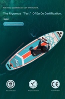 Planche à pagaie gonflable professionnelle pour la pêche à la ligne, planche à roulettes aquatique, planche de surf en haute mer pour la pagaie, vente en gros, OEM personnalisé