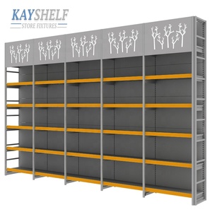 Chất Lượng Cao Siêu Thị Hiển Thị Kệ Kim Loại Kệ Siêu Thị Gondola Kệ Cửa Hàng Hiển Thị Kệ Hệ Thống - Product Image 1