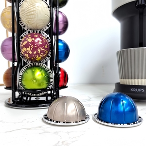 Nouveau support pour capsules de café <span class=keywords><strong>Nespresso</strong></span> VertuoLine, tour de rangement rotative à 20 emplacements - Idéal pour les stations de café à domicile et au bureau - Product Image 3