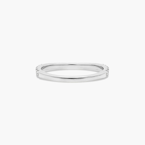 <b>925</b> Sterling <b>Silver</b> Moissanite Curved Wedding <b>Ring</b> Band for Women Elegant Bridal Anniversary Jewelry - Product Image 4