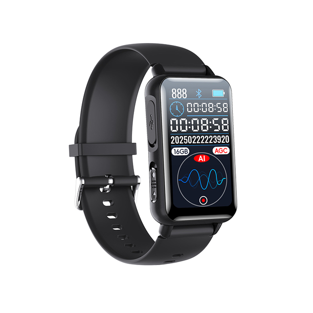 APP Control Dialogue Translation Intelligent Summary AI Voice Bracelet for 5.3 MP3 8-64G Storage 1.47" Display Screen