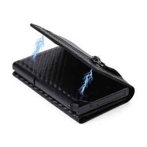 CASEKEY Hot Selling Carbon Fiber Large Capacity <b>RFID</b> <b>Blocking</b> Men's Business Fashion Large Capacity Short <b>Wallet</b> - Product Image 4