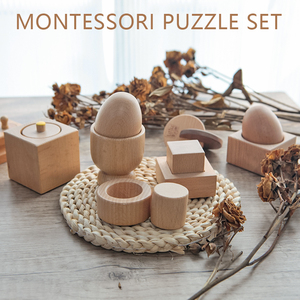 Set di Puzzle Montessori 3D con Uova e Sfere, Blocchi Personalizzati per l'Apprendimento dei Bambini, Giocattoli Educativi in Legno - Product Image 2