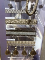 Échantillon de franges décoratives pour rideaux, garniture de finition pour fenêtres, accessoire textile de maison