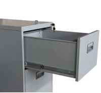 Armoire de rangement de bureau en acier Coffre-fort en métal 4 tiroirs Classeur avec serrure