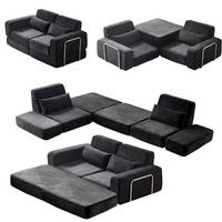 Modernes Modulares Ultra-Breites Stoffsofa-Bett für Wohnzimmer, Schlafzimmer, Heimbüro, Apartment & Hotel