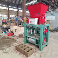 Machine de fabrication de briques de couleur pour routes, équipement de production de briques en béton 4-35 avec trémie, machine à fabriquer des briques en ciment